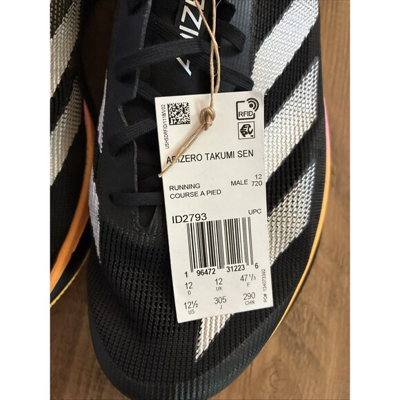 Adidas Adizero Takumi Sen 10 Running Shoes Black ID2793 Mens Size 12.5 New main image 4
